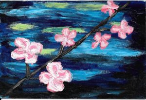 Painting Spring Trees, Fountaindale Public Library