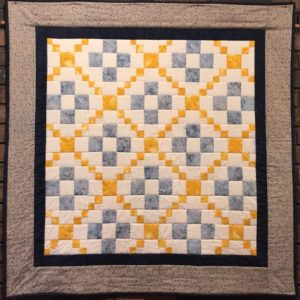 Yellow and blue quilt