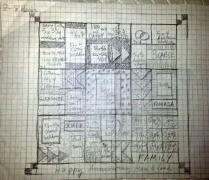 hand drawn pattern for quilt