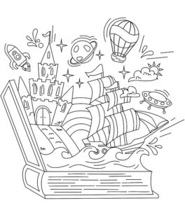 Teen Coloring Contest: July 5–26, 2021, Fountaindale Public Library