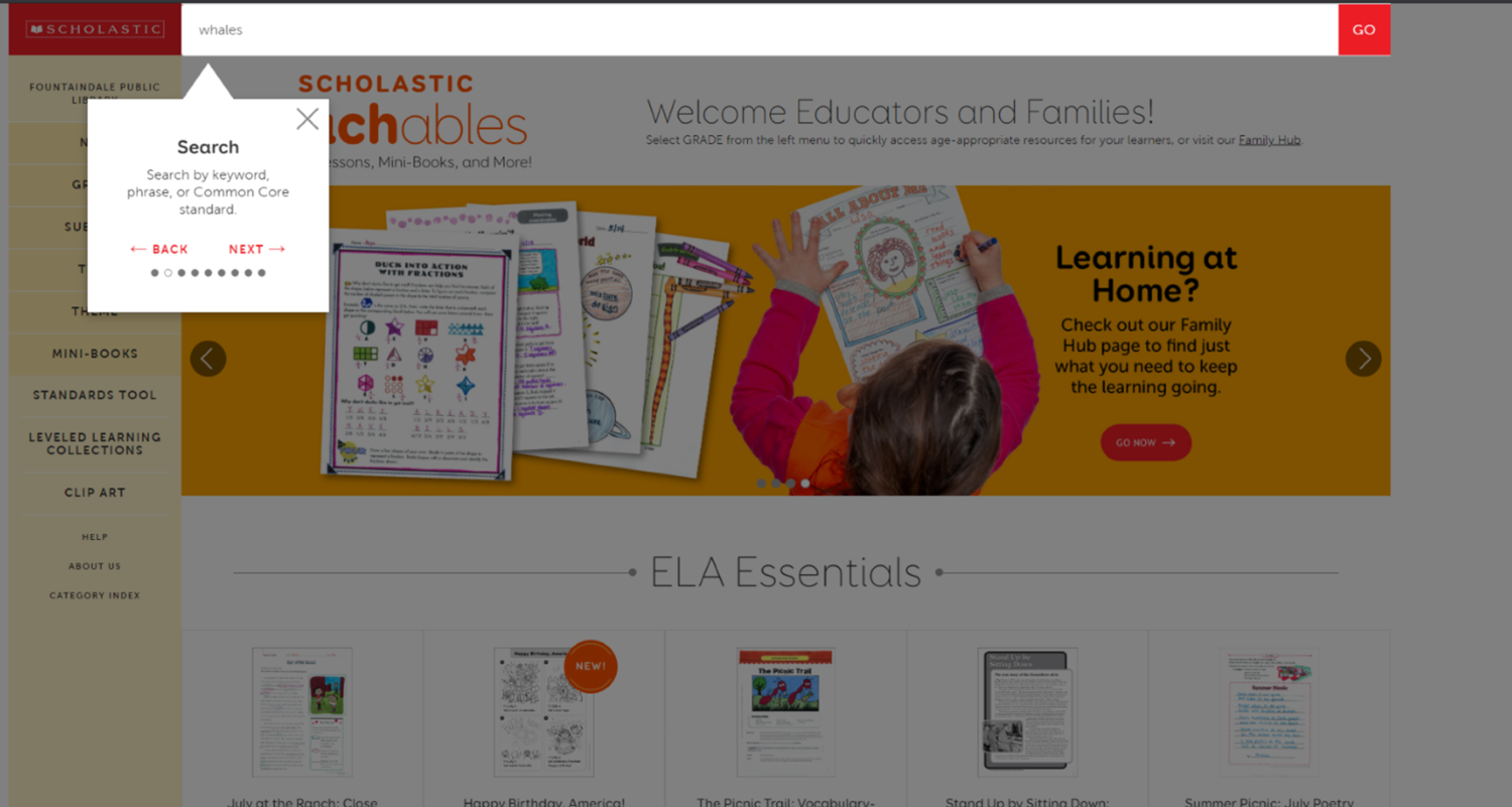 New eResource: Scholastic Teachables!, Fountaindale Public Library