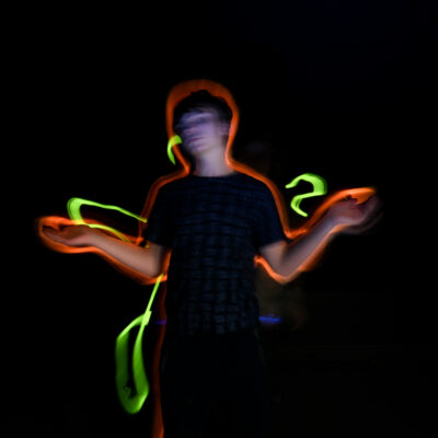 Teen Light Painting, Fountaindale Public Library