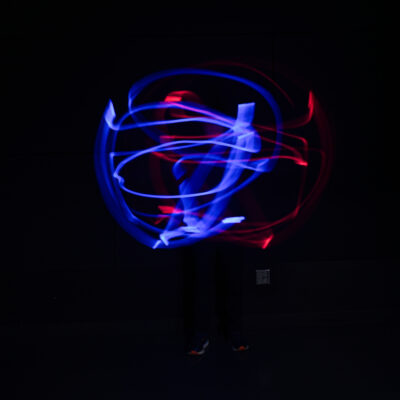 Teen Light Painting, Fountaindale Public Library