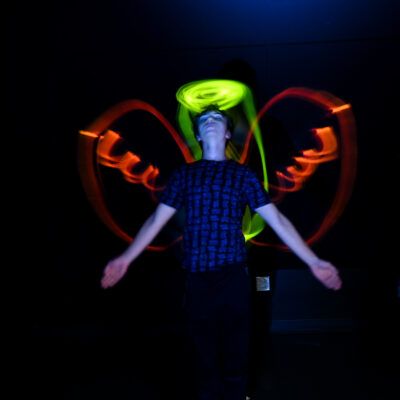 Teen Light Painting, Fountaindale Public Library