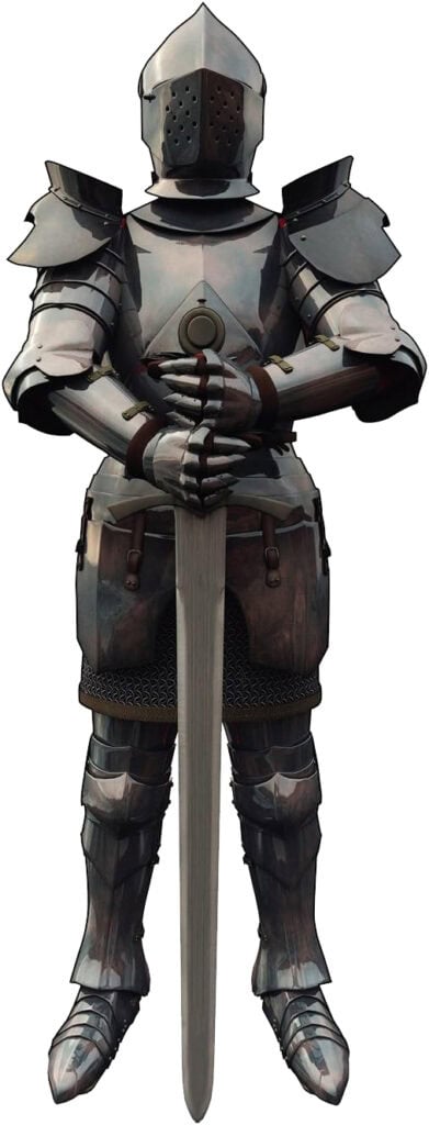Cardboard cutout knight