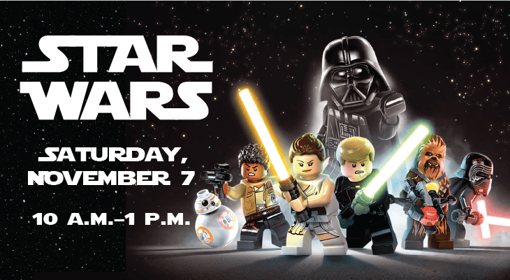 Star Wars Saturday, November 7, from 10 a.m. to 1 p.m.