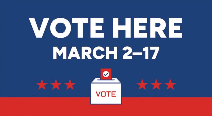 Vote Here March 2-17