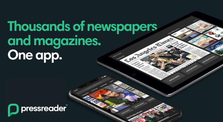 Access thousands of newspapers and magazines in one app with PressReader