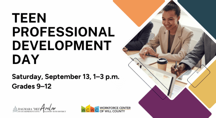 Teen Professional Development Day: Saturday, September 13, 1–3 p.m. Grades 9–12