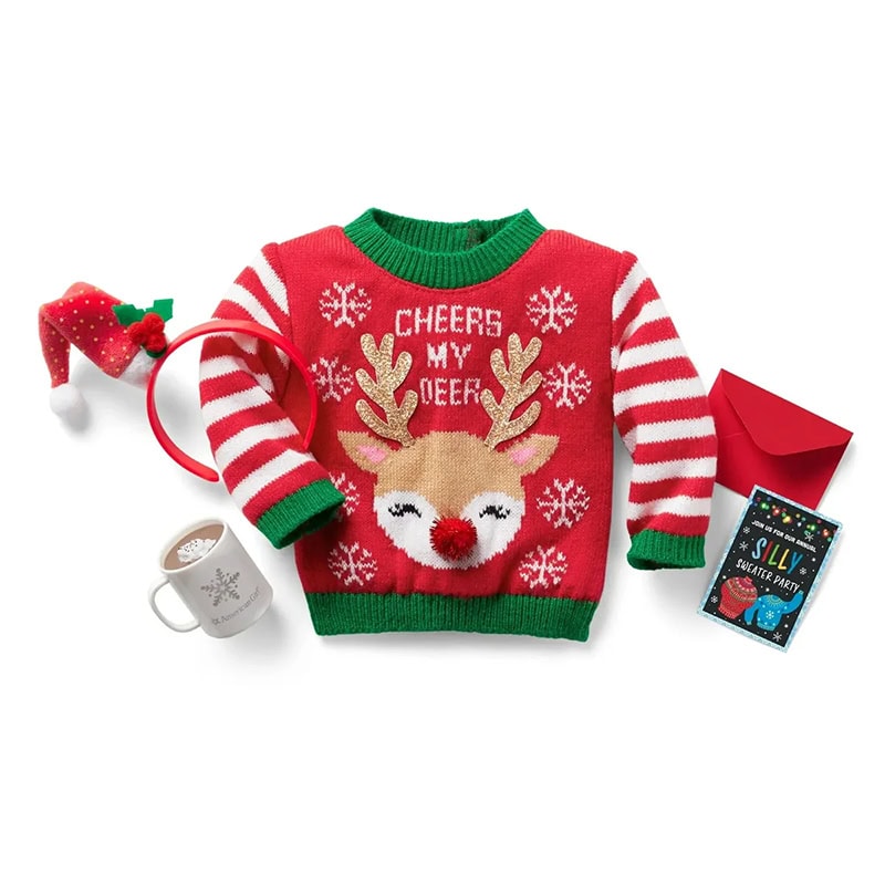 Silly Christmas Sweater American Girl Doll outfit