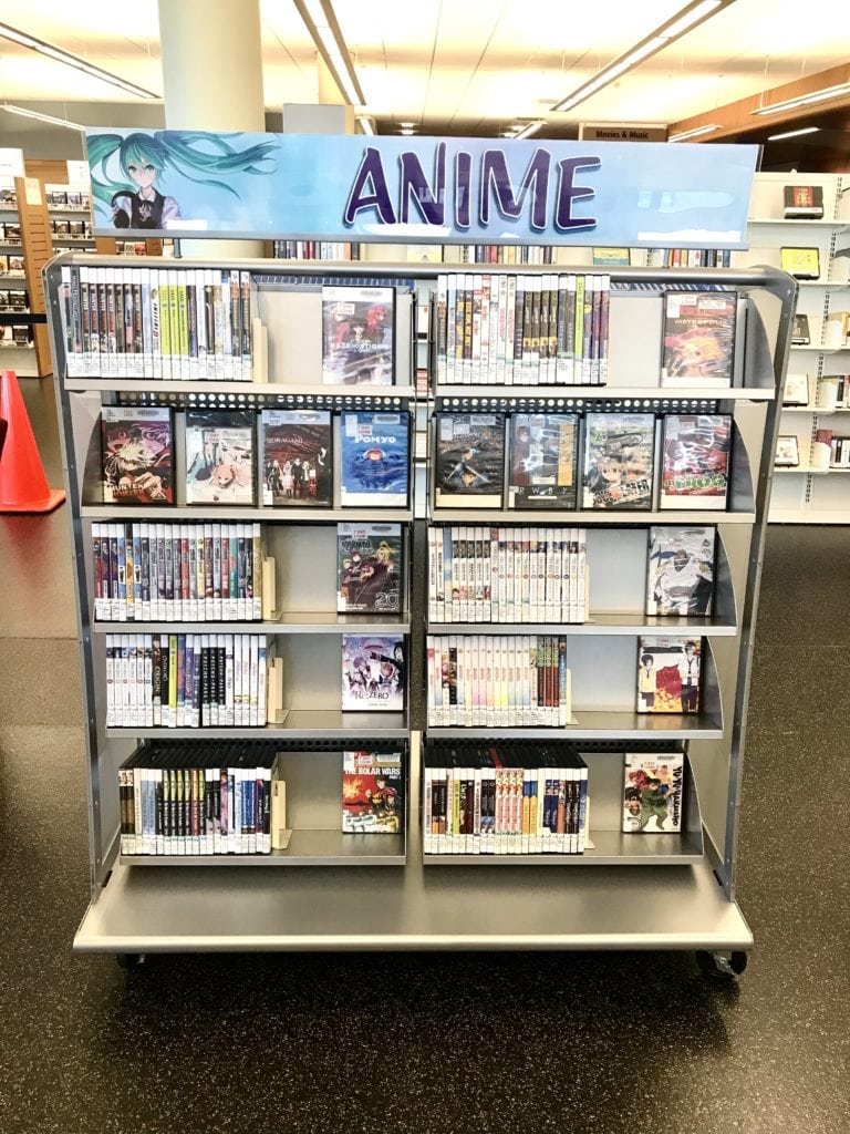 Anime collection shelves
