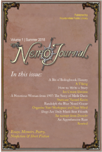The Nemo Journal: Volume One Is Here, Fountaindale Public Library