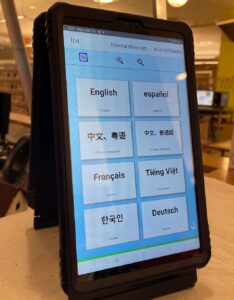 Dual screen translation device